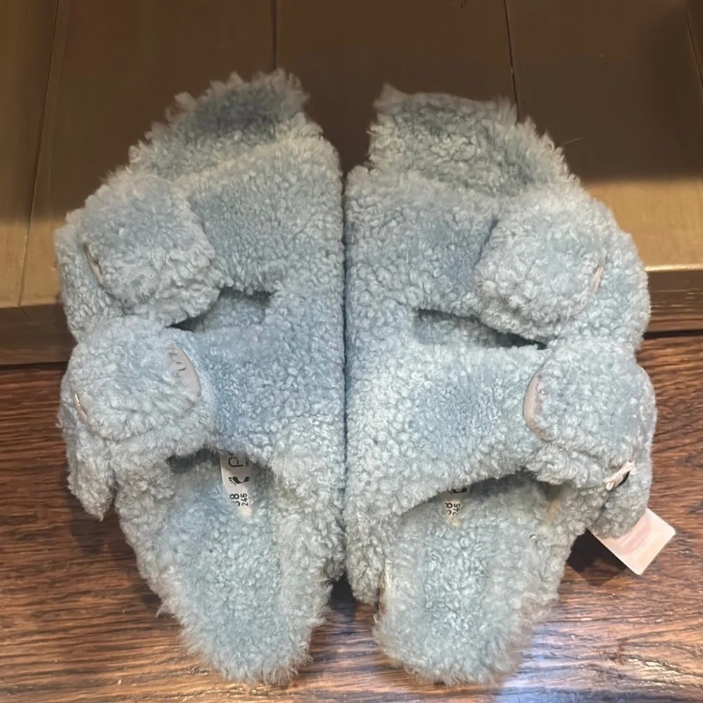 Papillio by Birkenstock Arizona Big Buckle Shearling Teddy Sandals
